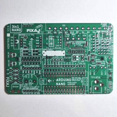 3in1 PCB Arduino Nano ve Lora modülleri için PCB LEHİMSİZ - 2
