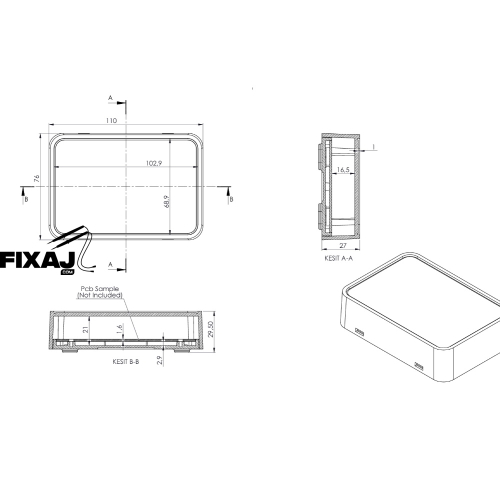 Hazır PCB lerimiz için Siyah Kutu, ABS baskı, Özel CNC Kesim - 4